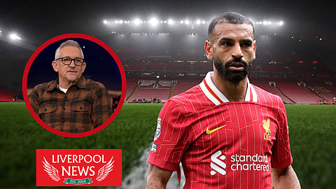 Gary Lineker has revealed a Mohamed Salah joke on his Liverpool contract (Credit: Imago/BBC)