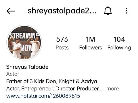 Shreyas Talpade On Instagram