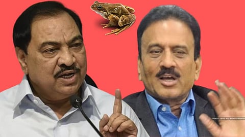 Eknath Khadse : शिवसेनेला बेडूक म्हणणाऱ्या गिरीश महाजनांबाबत सेना गप्प का?