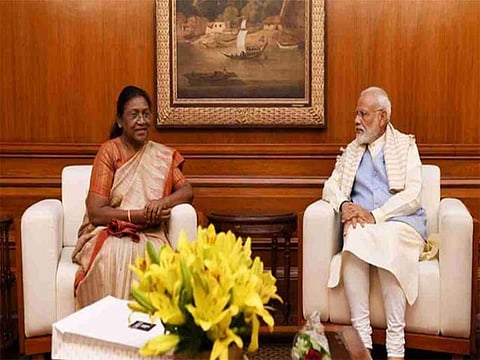 Draupadi Murmu and Narendra Modi
