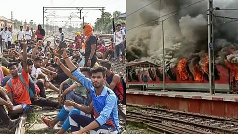 Agnipath Scheme Protest : 'अग्निपथ'विरोधात जाळपोळ, आंदोलन, दगडफेक