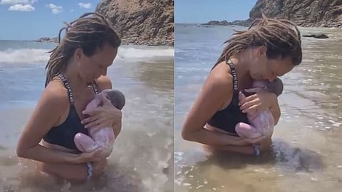 VIDEO : प्रशांत महासागरात महिलेने बाळाला दिला जन्म