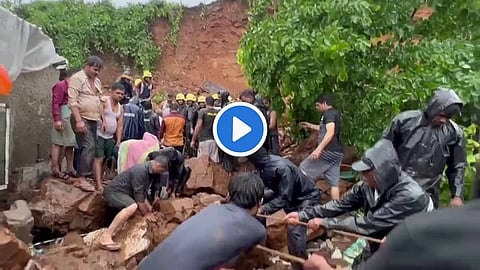 Vasai Land Slide : वसईत दरड कोसळली; 4 जणांची सुटका, दोन जण अजूनही दरडीखाली