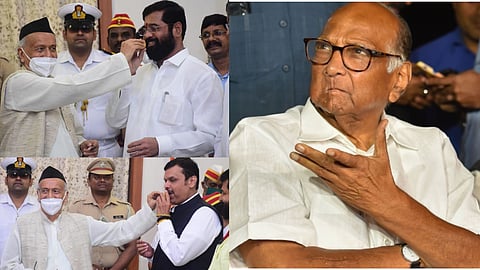 Sharad Pawar : मीही अनेक शपथा घेतल्या, पण राज्यपालांनी माझ्या तोंडात पेढा भरवला नाही