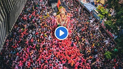 लालबागचा राजा गिरगाव चौपटीवर दाखल, निरोपासाठी जनसागर उसळला