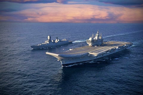 शत्रूंना भरणार धडकी; स्वदेशी बनावटीची विमानवाहू युद्धनौका 'INS विक्रांत' नौदलाच्या ताफ्यात दाखल
