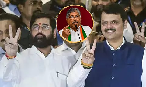 आता फक्त भाजप आणि शिंदेच्या सेनेचाच झेंडा फडकणार : चंद्रकांत पाटील