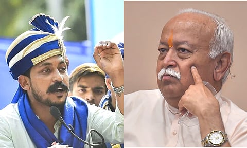 भागवतांच्या बोलण्यातील बदल पाहता काहीतरी षडयंत्र रचले जातेयं : चंद्रशेखर आझाद