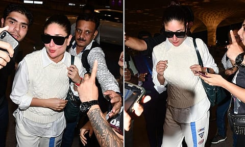 विमानतळावर चाहत्यांची करीना कपूरला धक्काबुक्की; व्हिडिओ व्हायरल
