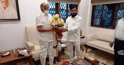 शरद पवार यांच्या भेटीनंतर मुख्यमंत्री शिंदे म्हणाले, तब्येत उत्तम आहे...