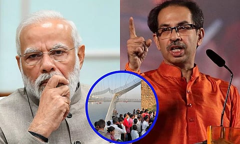 मोरबी पुल 'अॅक्ट ऑफ फ्रॉड’ म्हणायचं का? शिवसेनेचा मोदी सरकारला प्रश्न