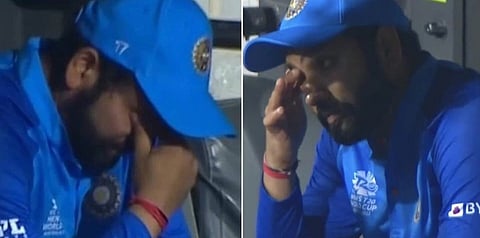 भारताच्या पराभवानंतर रोहित शर्माला अश्रू अनावर; पाहा व्हिडिओ