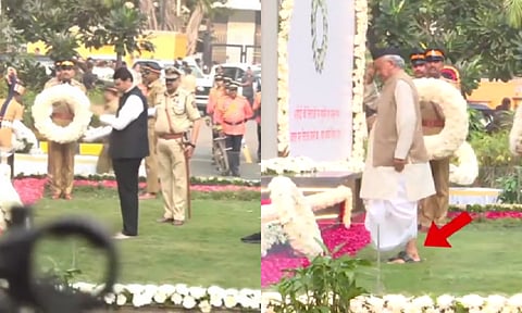 राज्यपाल पुन्हा वादात! चप्पल घालूनच कोश्यारींनी केले 26/11तील शहीदांना अभिवादन