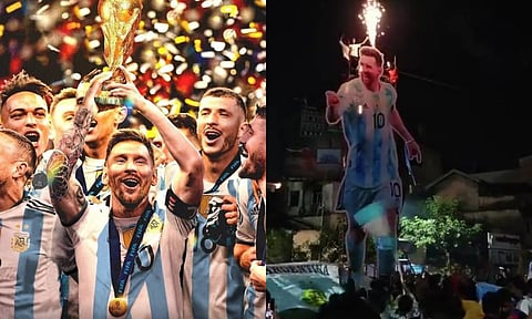 फिफामध्ये मेस्सीचा विजयी गोल अन् कोल्हापूरमध्ये फुटबॉल प्रेमींनी धरला हलगीच्या तालावर ठेका