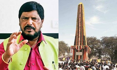 भीमा कोरेगांवमध्ये 100 एकर जमिनीवर स्मारक उभे राहावे; आठवलेंनी व्यक्त केली इच्छा