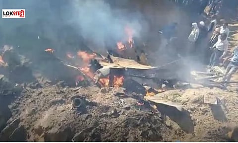 राजस्थानमध्ये मोठी दुर्घटना, भारतीय हवाई दलाचं लढाऊ विमान कोसळलं