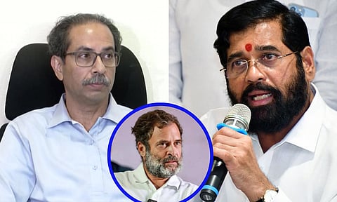 तुम्ही राहुल गांधींच्या थोबाडीत देणार का? एकनाथ शिंदेंचा उध्दव ठाकरेंना सवाल
