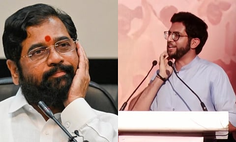 आदित्य ठाकरेंनी दाढी खाजवत केली शिंदेंची नक्कल; असली माणसं पुन्हा नको