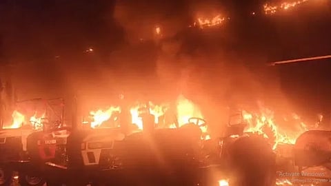 Nandurbar tractor showroom fire