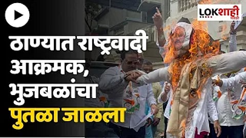 Sharad pawar group protest