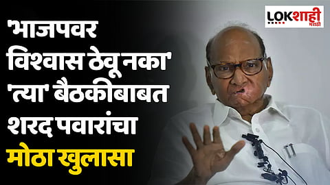 'भाजपवर विश्वास ठेवू नका' 'त्या' बैठकीबाबत शरद पवारांचा मोठा खुलासा