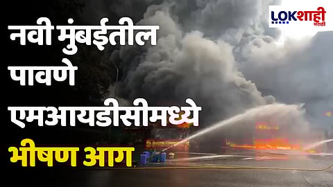 नवी मुंबईतील पावणे एमआयडीसीमध्ये भीषण आग
