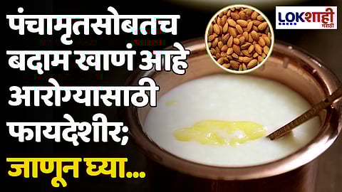 पंचामृतसोबतच बदाम खाणं आहे आरोग्यासाठी फायदेशीर; जाणून घ्या...