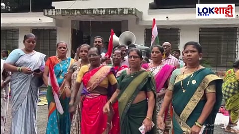 Vasai: वसईत श्रमजीवी संघटनेच्या कार्यकर्त्यांचे बेमुदत आंदोलन