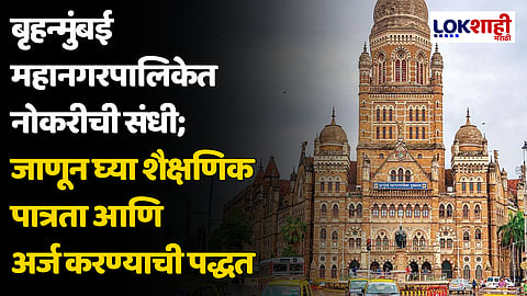 BMC Recruitment 2024: बृहन्मुंबई महानगरपालिकेत नोकरीची संधी; जाणून घ्या शैक्षणिक पात्रता आणि अर्ज करण्याची पद्धत