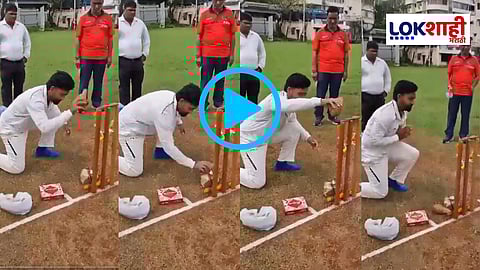 Mumbai Kanga League : नारळ फोडला, हात जोडले... सामन्यापूर्वी 'या' मुस्लिम क्रिकेटपटूचा मैदानावरील व्हिडिओ व्हायरल