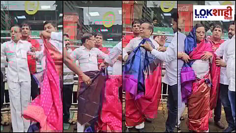 BJP Aggressive : डोंबिवलीत भाजप आक्रमक! भर रस्त्यात मामा पगारे यांना गाठलं अन् साडी नेसवली; कारण देखील समोर