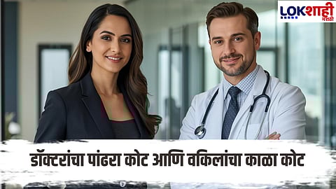 Doctors wear White and Lawyers Wear Black Coats