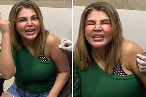 Rakhi Sawant Video | राखी सावंतने शिकवली लस घेण्याची नवी पद्धत