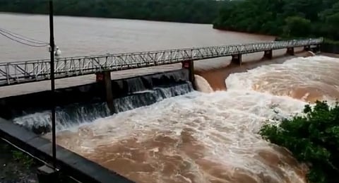 राधानगरी धरणाचे दरवाजे उघडले, पाणलोट क्षेत्रात मुसळधार सुरुच