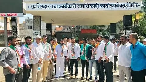 इंधन गॅस दरवाढीच्या विरोधात गेवराई राष्ट्रवादी युवक काँग्रेसचे आंदोलन