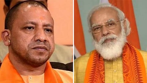 पंतप्रधान मोदींचा विसर; यूपीच्या होर्डिंगमध्ये फक्त योगीचं