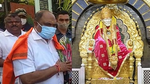 एसटी संपाचा तिढा सुटावा;अनिल परब यांचं साईबाबांना साकडे