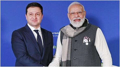 यूक्रेनच्या राष्ट्राध्यक्षांनी पंतप्रधान मोदींकडे मागितली मदत, झेलेन्स्किचं ट्विट