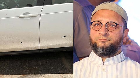 असदुद्दीन ओवेसी यांच्या गाडीवर अज्ञातांचा गोळीबार