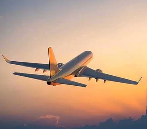 plane taking of image