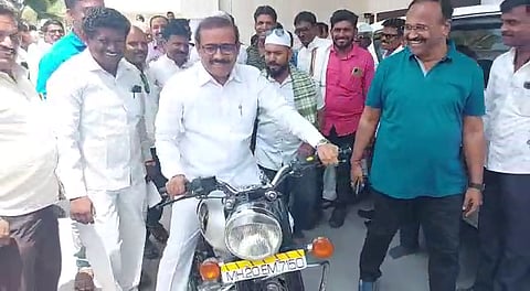 Rajesh Tope Riding Bullet