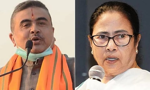 மேற்கு வங்கத்தில் நேருக்கு நேர் மோதிக்கொள்ளும் முதலமைச்சர் - சட்டமன்ற எதிர்க்கட்சி தலைவர்