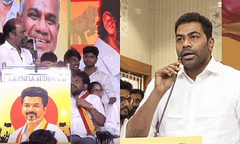 Rajinikanth | ஆதவ் அர்ஜூனா முன்னிலையில் ரஜினிக்கு ஆதரவு... த.வெ.க. மேடையில் சலசலப்பு