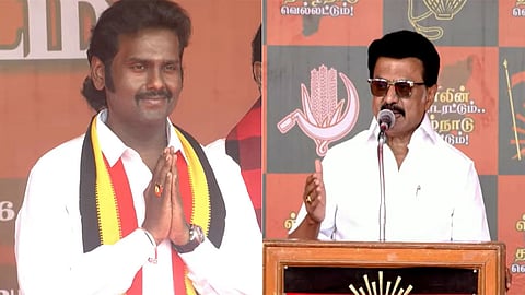 படத்தில் விஜயகாந்துக்கு வாக்கு கேட்டேன்.. இன்று அவரது மகனுக்கு ஓட்டு கேட்டு வந்துள்ளேன் - மு.க.ஸ்டாலின்