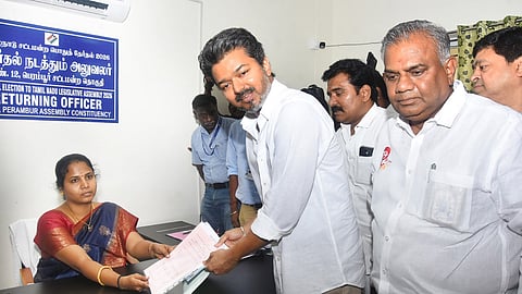 TVK Vijay| பெரம்பூர் தொகுதியில் த.வெ.க. தலைவர் விஜயின் வேட்புமனு ஏற்பு