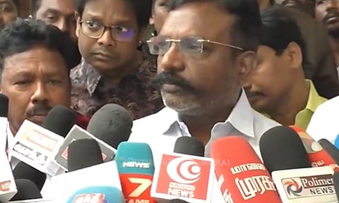 தி.மு.க கூட்டணியில் தே.மு.தி.க சேர்ந்த விரக்தியில் பேசுகிறார் இ.பி.எஸ்- திருமாவளவன்