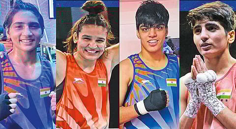 ஆசிய குத்துச்சண்டையில் 4 இந்திய வீராங்கனைகள் தங்கம் வென்று அசத்தல்