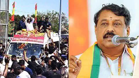 TN Election 2026 | தி.மு.க.-வை ஆட்சியில் அமர்த்துவதற்காக விஜய் கட்சி ஆரம்பித்திருக்கிறார்: நயினார் நாகேந்திரன் விமர்சனம்