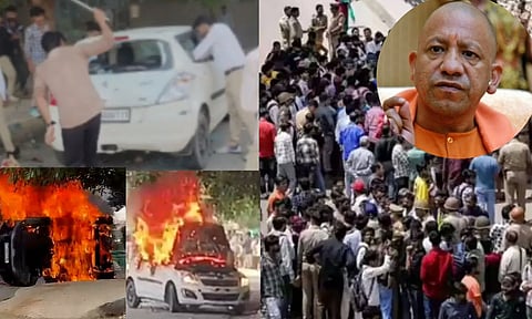 போர்க்களமான நொய்டா.. ஊதிய உயர்வு கோரி வன்முறையில் இறங்கிய தொழிலாளர்கள் - 'நக்சலிச சதி' என முதல்வர் யோகி சாடல்