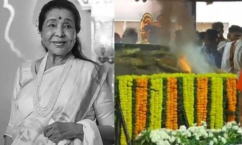 முடிவுக்கு வந்த சகாப்தம்.. ஆஷா போஸ்லே உடல் அரசு மரியாதையுடன் தகனம்